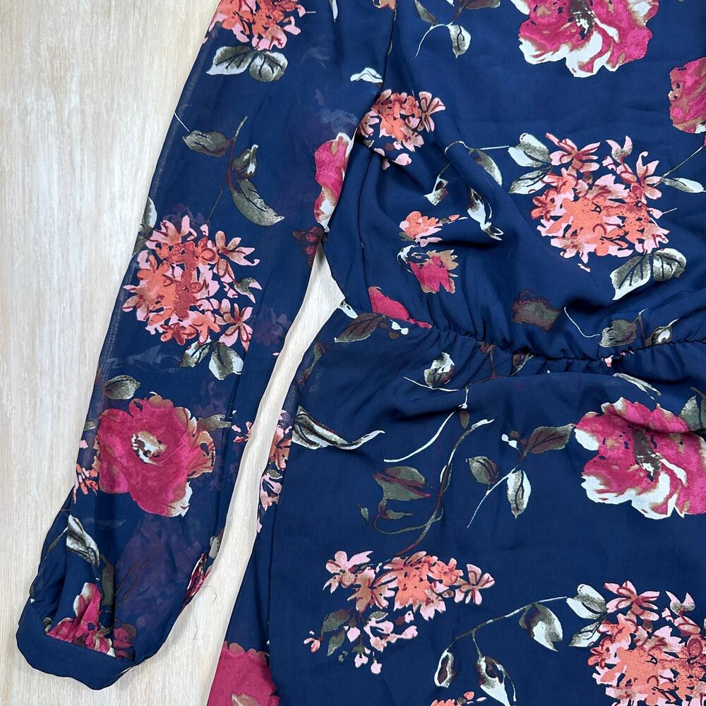 Lulu's Floral Pretty Pretender Romantic Ruffle Party Mini Cocktail Dress XS - Picture 12 of 12